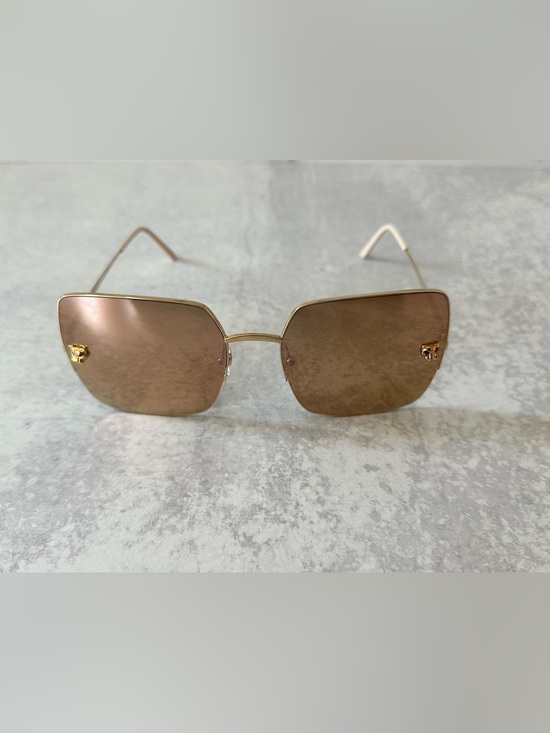 Cartier Panthère de Cartier CT0121S Rimless Sunglasses Champagne Gold main image 6